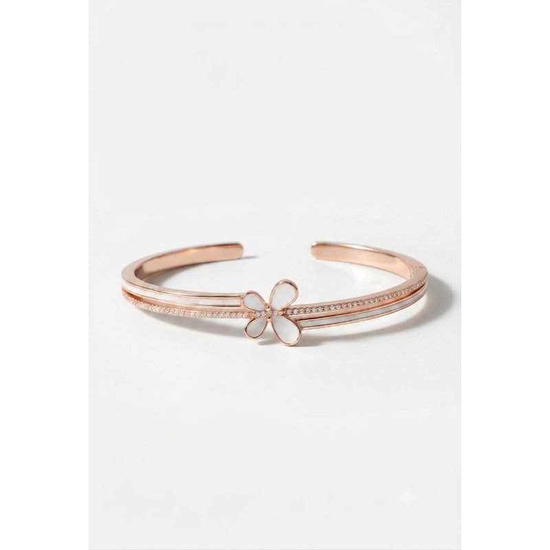Fleur Mother of Pearl Flower Cuff