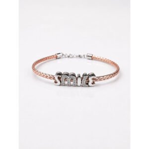 Smile CZ Charm Wrap Bracelet