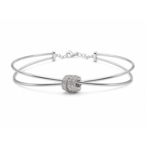 Sela CZ Knot Open Cuff