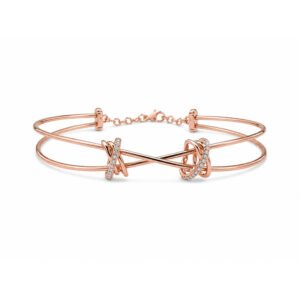 Aster CZ Knot Open Cuff