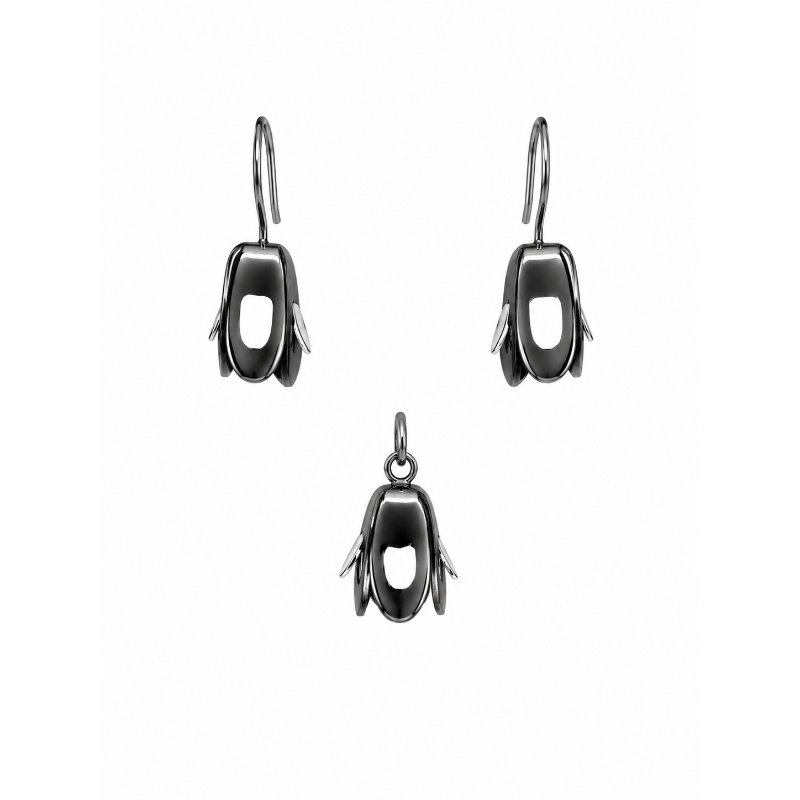 Noir Bell Flower Jewellery Set
