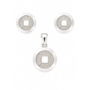 Elin CZ Frame Jewellery Set