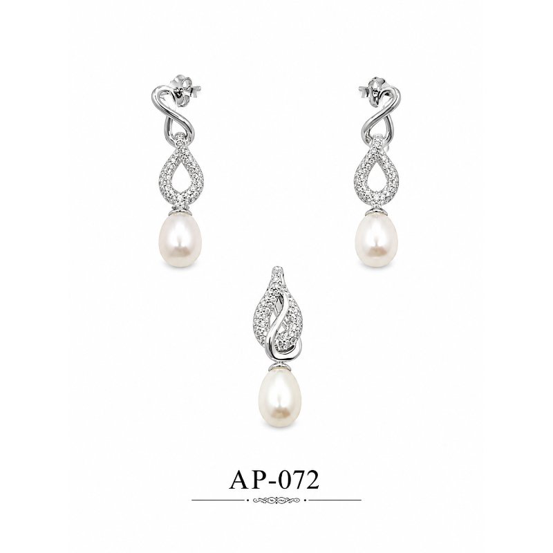 Wisp Pearl Infinity Jewellery Set
