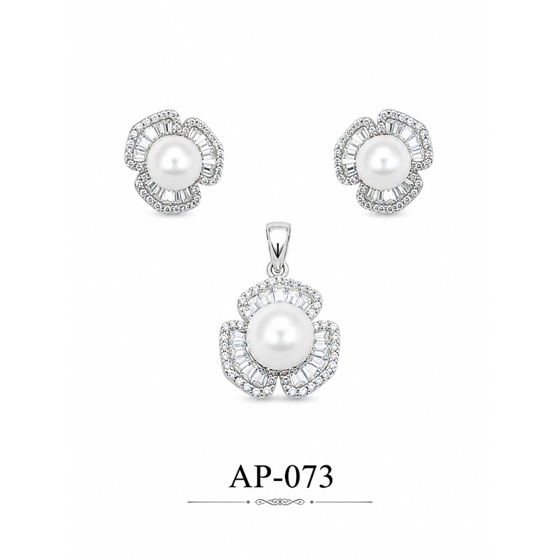 Talia Pearl Swirl Jewellery Set