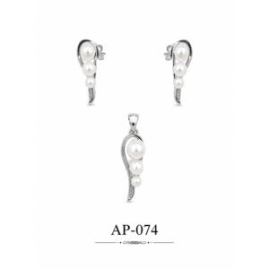 Sable Pearl Cascade Jewellery Set