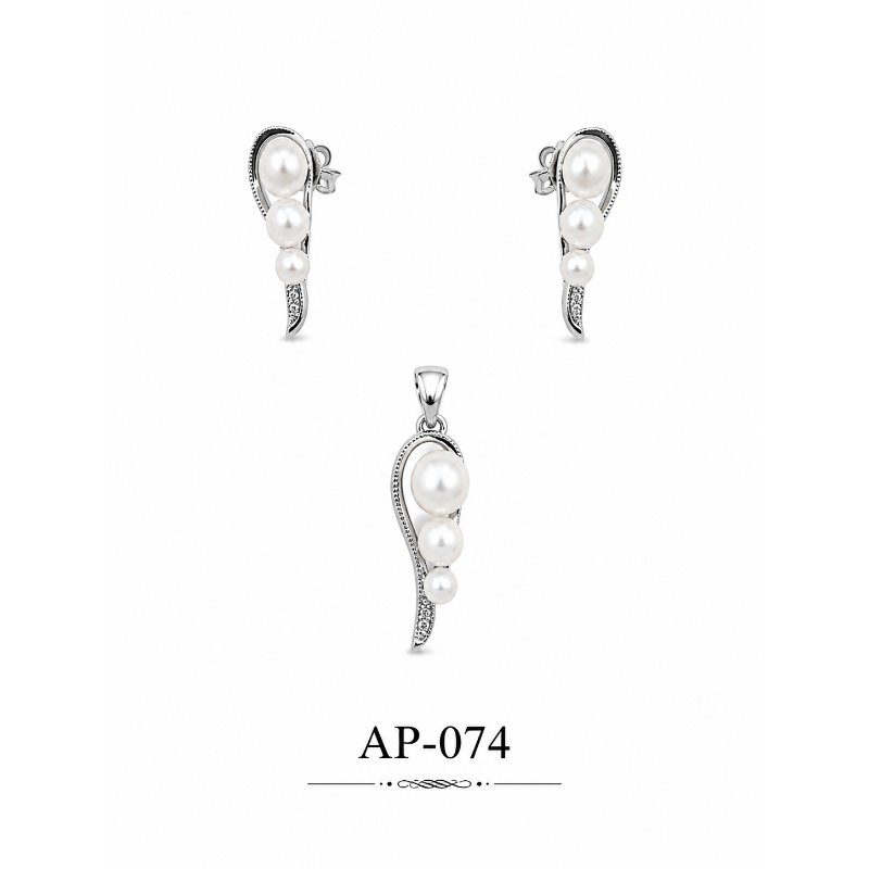 Sable Pearl Cascade Jewellery Set