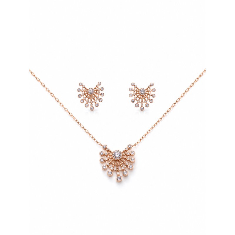 Amara CZ Sunburst Jewellery Set